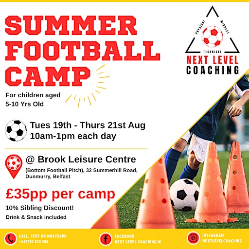 Summer Football Camp 2 | Brook Leisure Centre