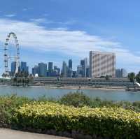 cycling along marina bay sands 