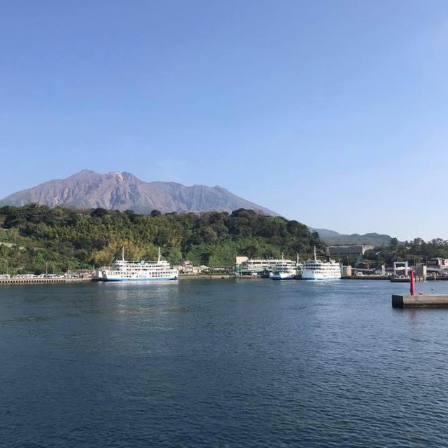 九州著名火山🌋櫻島火山半日遊🫣坐船欣賞湖泊美境