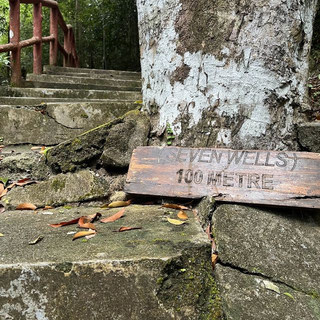 Enjoy dipping my feet into 7 Wells Langkawi!