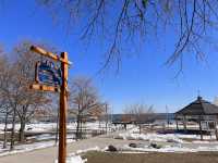 Bronte Heritage Waterfront Park in winter.