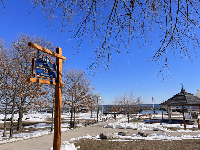 Bronte Heritage Waterfront Park in winter.