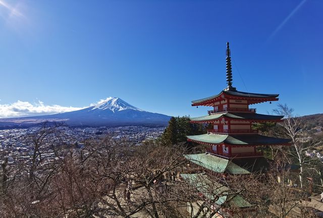 Overlooking Mount Fuji from Jōshin'etsu-kōgen National Park.