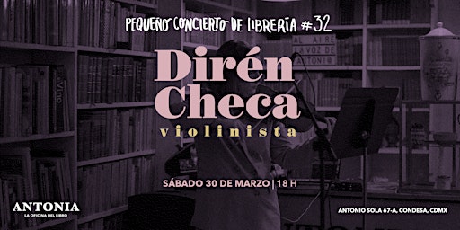 Pequeño Concierto de Librería #32: Dirén Checa | Librería Antonia