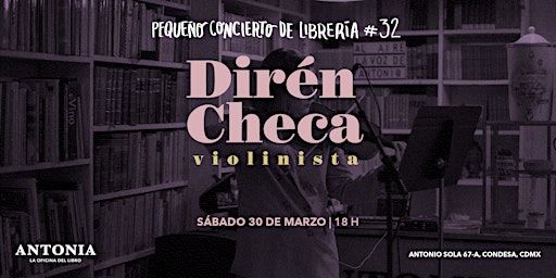 Pequeño Concierto de Librería #32: Dirén Checa | Librería Antonia