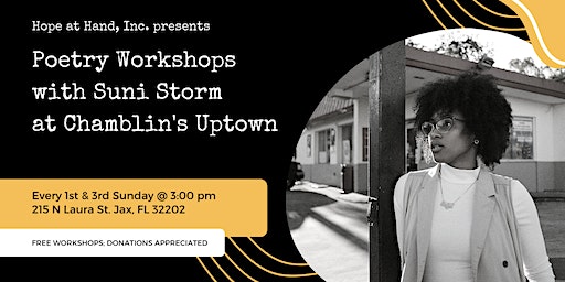 Poetry Workshop with Suni Storm | Chamblin's Uptown