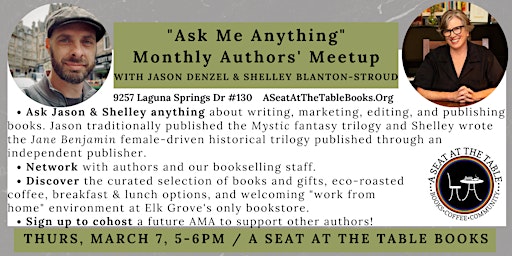 Ask Me Anything for Authors hosted by Jason Denzel + Shelley Blanton Stroud | A Seat at the Table