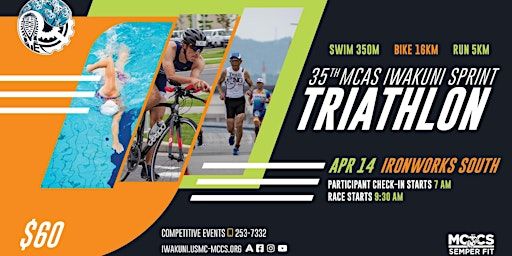 35th MCAS Iwakuni Sprint Triathlon | IronWorks Main Gym Parking Area