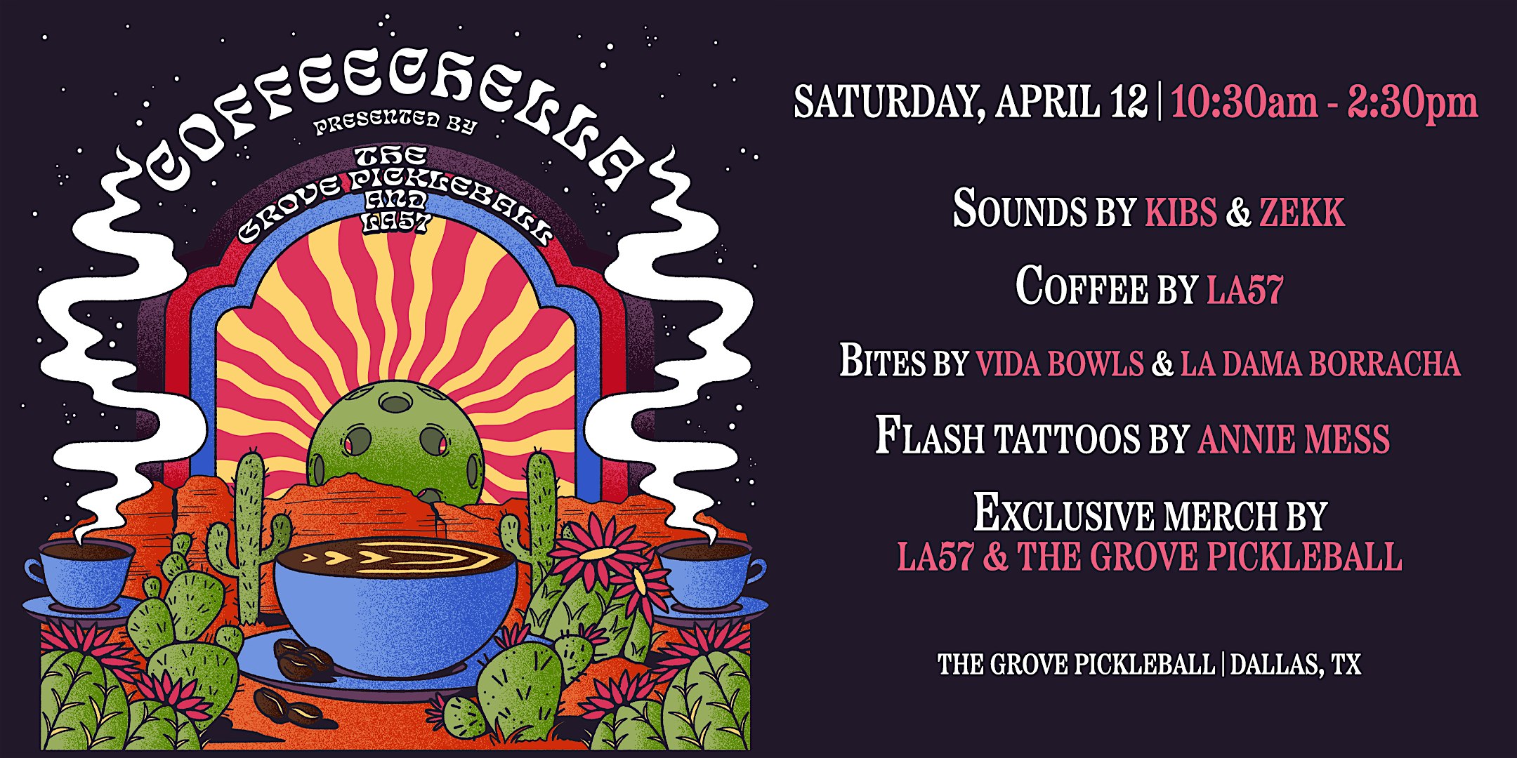 COFFEECHELLA 2025 La 57 x The Grove Pickleball | Coffee Music Pickleball | The Grove Pickleball