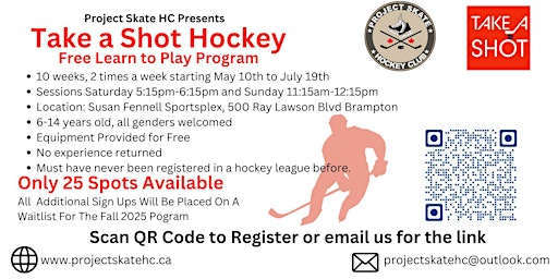 Learn to Play Hockey - May-July | Susan Fennell Sportsplex