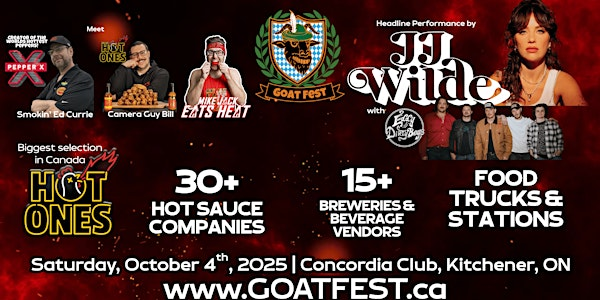 Goat Fest 2025 – Canada’s Ultimate Hot Sauce, Craft Drink & Music Festival | Concordia Club