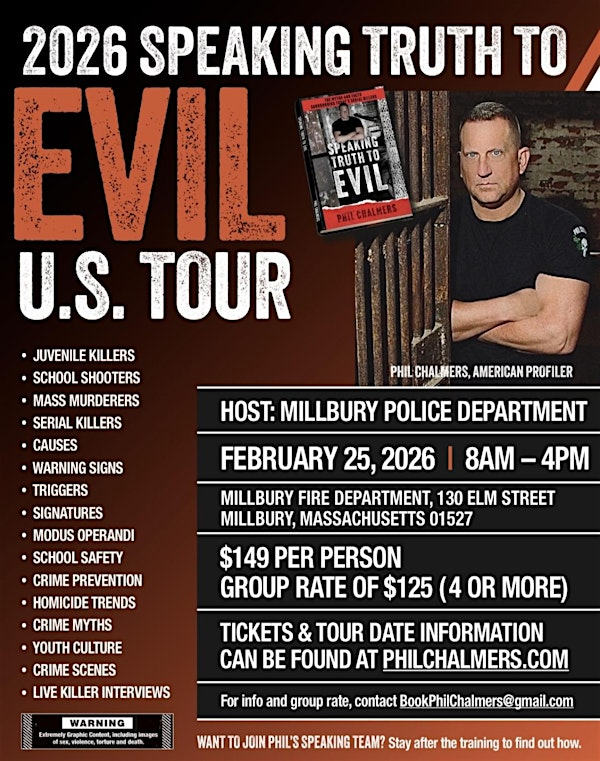 Speaking Truth to Evil-Farewell Tour-Millbury, MA | 130 Elm St