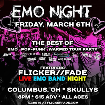 EMO NIGHT ft. Flicker//Fade Live Band Emo Night | Skully's Music-Diner