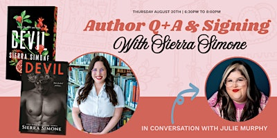 Q+A and Signing with Author Sierra Simone | South Second | A Saz’s Hospitality Group Venue