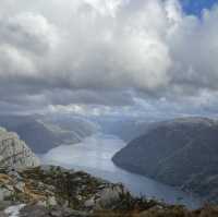 hiking to preikestolen