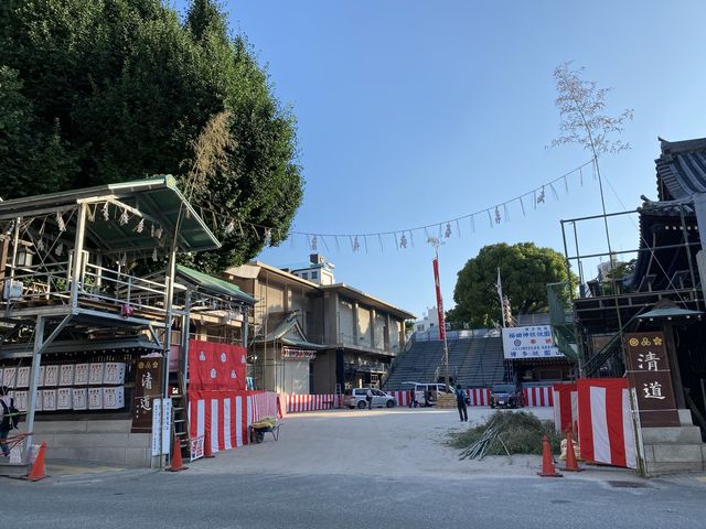 博多祇園山笠の準備がすすむ櫛田神社