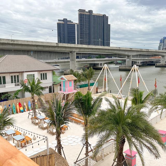 คาเฟ่ธีมชายหาดที่น่ารักที่สุดในนนทบุรีแล้ว 🏖️