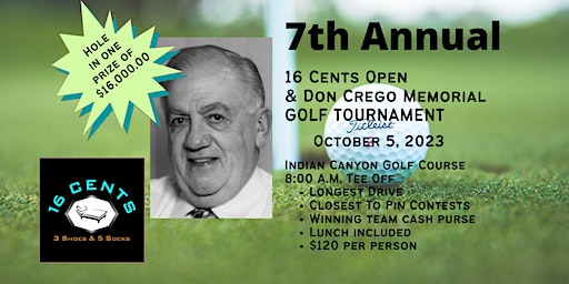 7th Annual 16 Cents Open / Don Crego Memorial Golf Tournament (Spokane) | Indian Canyon Golf Course