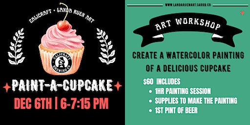 Paint-A-Cupcake | Watercolor Painting at Calicraft | Calicraft Brewing Company