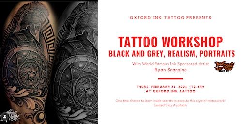 Portrait/Black and Grey Realism Tattoo Workshop | Oxford Ink Tattoo