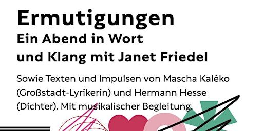Ermutigungen Ein Abend in Wort und Klang mit Janet Friedel | Camac Harfen Deutschland GmbH