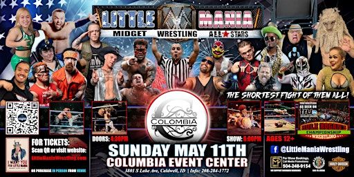 Boise, ID - Little Mania Midget Wrestling @ Columbia Event Center | Colombia Event Center