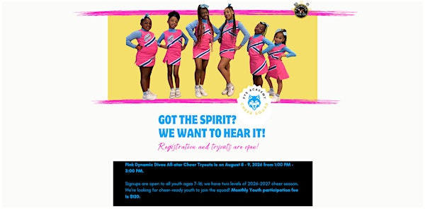 PYS Academy: All-Star Cheer Pink Dynamic Divas | Corrigan Park