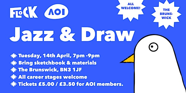Jazz & Draw / Brighton illustrator meet-up / Flock | The Brunswick