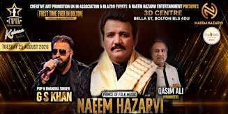 NAEEM HAZARVI - LIVE IN BOLTON WITH POP BHANGRA SINGER G S KHAN | 3D Centre Marriage Hall