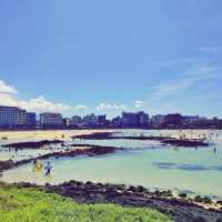 🏝 오름을 바라보며 해수욕을 즐기는, 함덕해수욕장