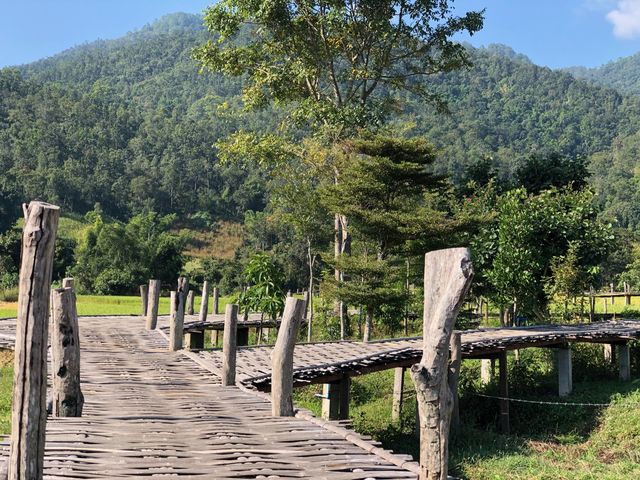 สะพานบุญโขกู้สุ่ย หมู่บ้านแพมบก ปาย