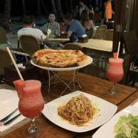Eating with the view of the beach! 