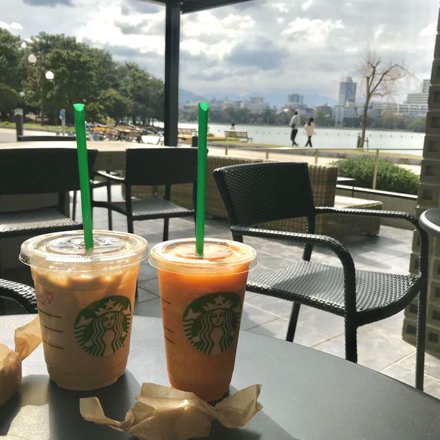 여유와 일본 감성 가득 ”스타벅스“ in 오호리공원☕️