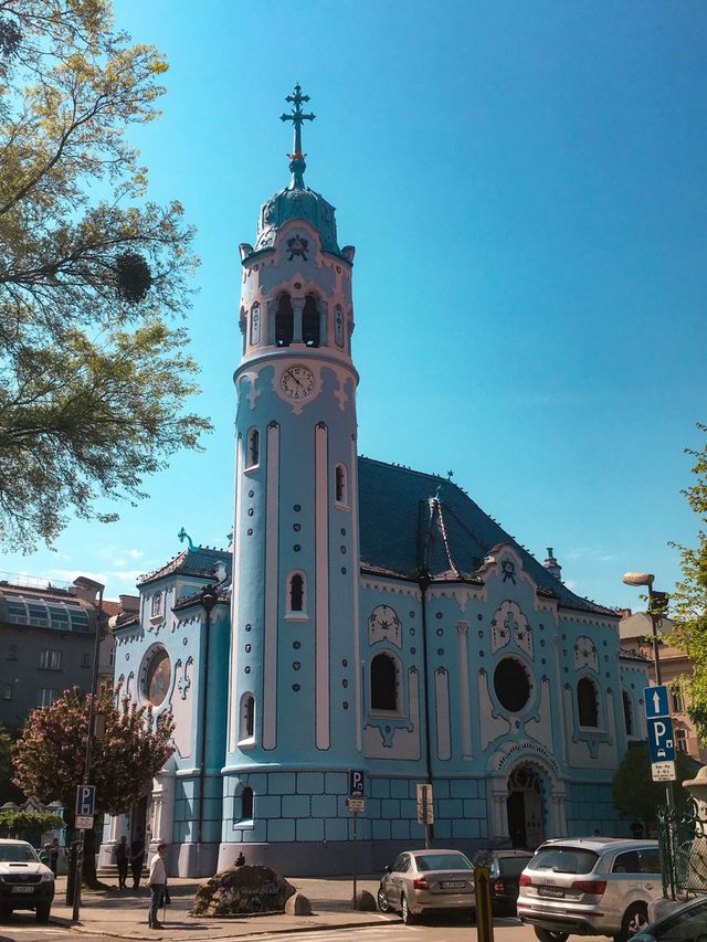 Blue Skies and a Blue Church in Slovakia