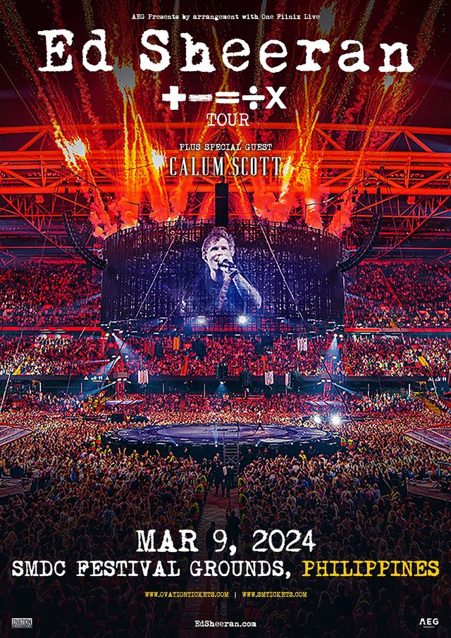 艾德演唱會 Ed Sheeran 2024 菲律賓站｜世界巡迴演唱會 +–=÷× Tour | SMDC Festival Grounds