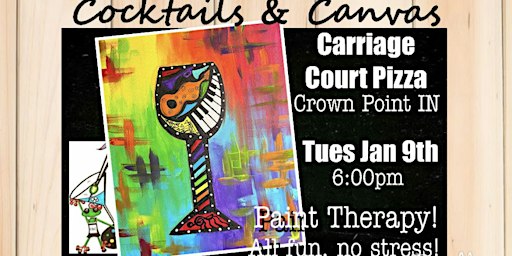 "Smooth Harmony" Cocktails and Canvas Painting Art Event | Carriage Court Pizza