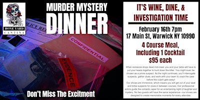 Murder Mystery Dinner at The Cantina | Bone Yard Cantina