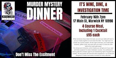 Murder Mystery Dinner at The Cantina | Bone Yard Cantina