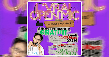 Spectacle D'humour Gatineau Gratuit Open Mic Stand Up Comédie | Pub Le Notre-Dame