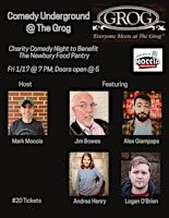 21+ Charity Comedy Underground @ The Grog to benefit Newbury Food Pantry! | The Grog Restaurant