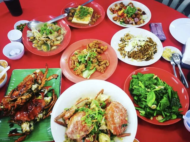 Seafood at kampung Tangjung Sepat