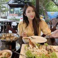ดูพระอาทิตย์ตกริมทะเล อาหารทะเล คาเฟ่น่านั่ง😍