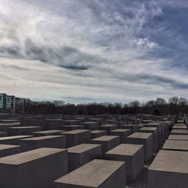 Holocaust Memorial: Gray Slabs/Dark Past