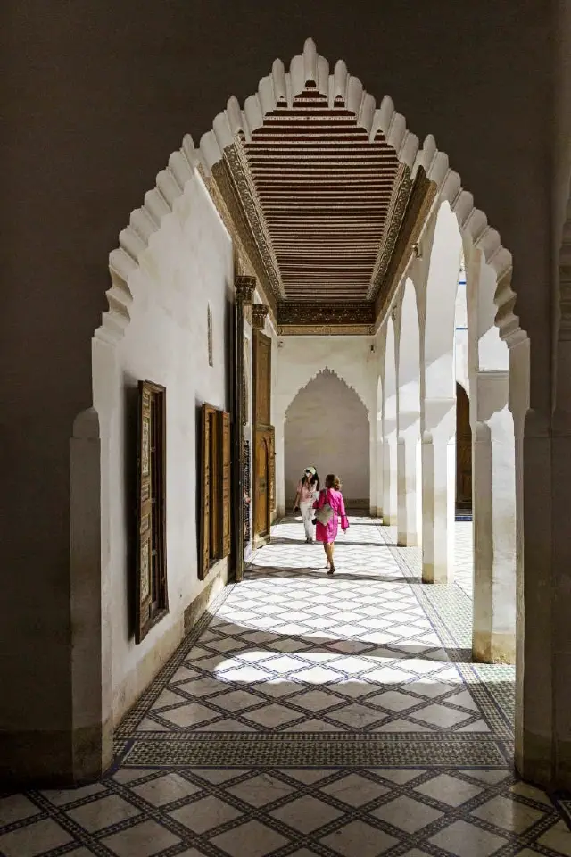 Visit the Royal Palace and Bahia Palace in Morocco.