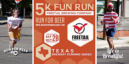 Boos & Brews 5k Run x Freetail Brewing | 2023 TX Brewery Running Series (San Antonio) | Freetail Brewing South Presa Taproom