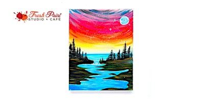In-Studio Paint Night - Sunrise Lake Acrylic Painting | Fresh Paint Studio + Cafe Toronto