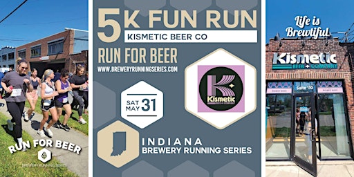 5k Beer Run x Kismetic Beer Co(21+) | 2025 Indiana Brewery Running Series | Kismetic Beer Company