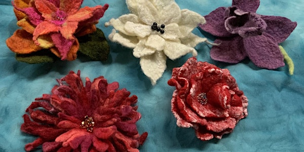 Wet Felted Flowers - Wednesday July 9th, 6:00pm to 9:00pm | pARTiculars Art Gallery and Teaching Studio