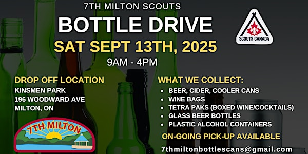 7th  Milton Scouts Bottle and Can Drive | Kinsmen Park