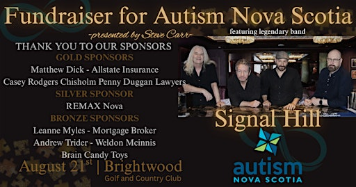 Autism Nova Scotia Fundraiser featuring Signal Hill | Brightwood Golf & Country Club